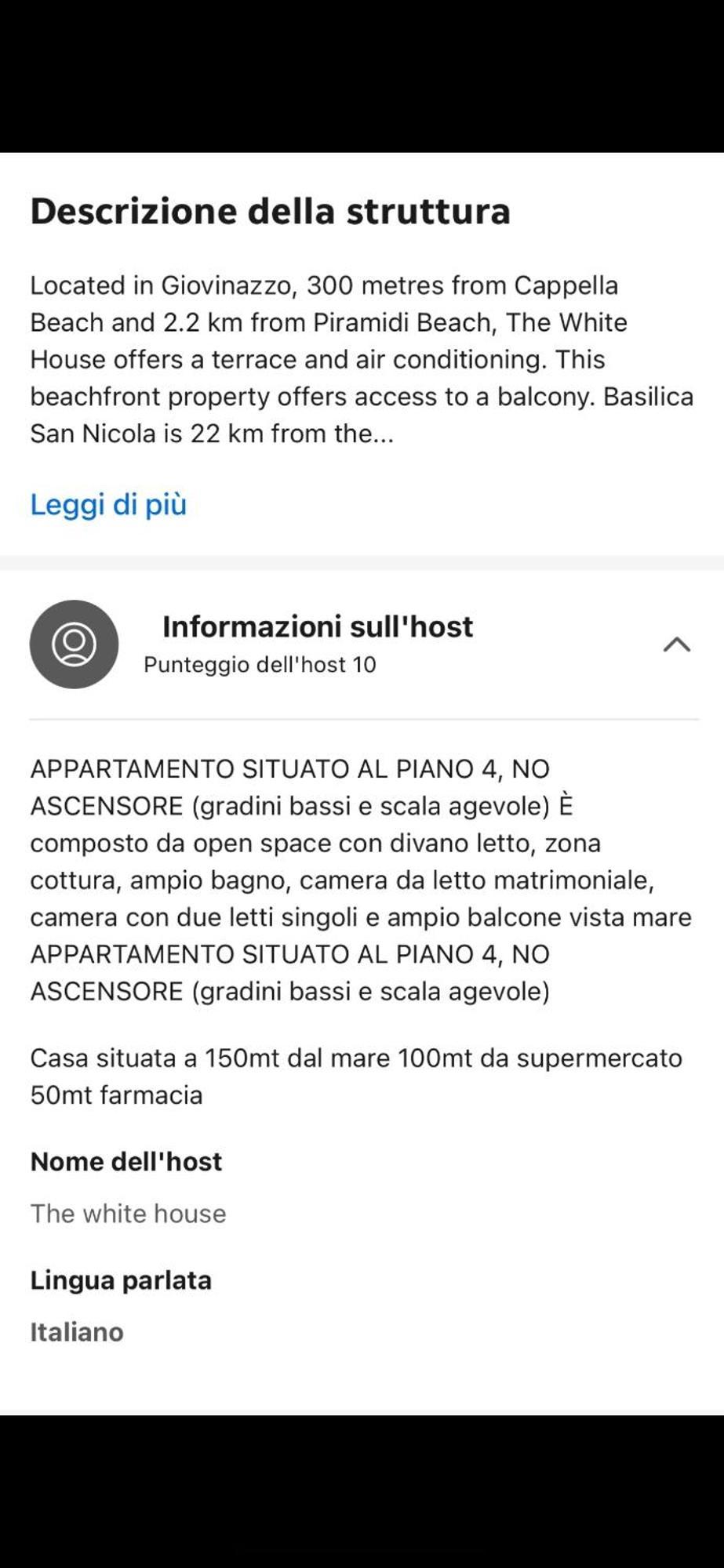 Apartment The White House Giovinazzo